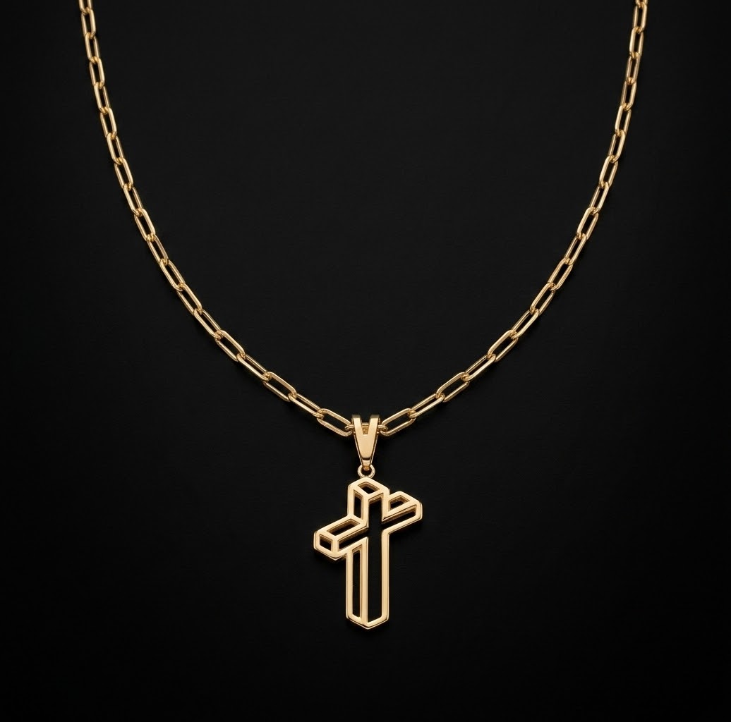Corrente Moeda antiga idêntica ouro 18K